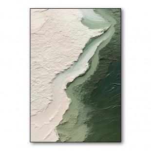 3D Ocean Wave Green Texture Oil Painting #Iris01