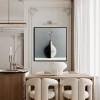 Balance in Bloom - Minimalist Black and White Vase Wall Art Modern Neutral Decor Canvas