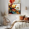 Blooming Essence - Colorful abstract Floral Oil Painting - Vibrant Multicolor Wall Art, Modern Botanical Decor for Living Room & Bedroom