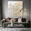 Blossom Grace-Handcrafted Textured Floral Painting for Elegant Home Decor