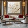 Blossom Grace-Handcrafted Textured Floral Painting for Elegant Home Decor