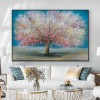 Blossoming-Colorful Blooming tree Oil Painting, Artistic Landscape Wall Art for Home Decoration