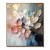 Blossoms in Motion-abstract Floral Oil Painting – Textured 3D Wall Art for Modern Interiors