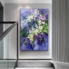Bouquet of Geraniums-Textured Floral Oil Painting on Canvas for Modern Decor