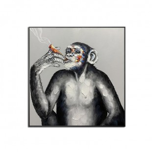 Bubbles-abstract Chimpanzee Pop Art Painting | Bold & Humorous Wall Decor