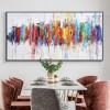Colored Wavelengths-abstract Colorful Painting for Contemporary Home Decor