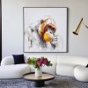 Contemplation – abstract Gorilla Portrait | Textured Knife-Painted Wildlife Wall Art
