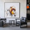 Contemplation – abstract Gorilla Portrait | Textured Knife-Painted Wildlife Wall Art