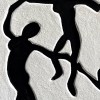 Dance Shadows-Textured abstract Human Silhouette Painting | Modern Minimalist Wall Art