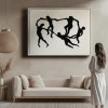 Dance Shadows-Textured abstract Human Silhouette Painting | Modern Minimalist Wall Art