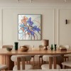 Dancing Petals - Large abstract Floral Painting for Modern Elegant Wall Decor
