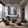 Dual Reflections – abstract Figurative Oil Painting, Modern Surreal Portrait Wall Art for Living Room