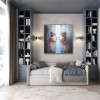 Dual Reflections – abstract Figurative Oil Painting, Modern Surreal Portrait Wall Art for Living Room