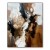 Earthy Harmony: Contemporary Impasto Style abstract Wall Art - Brown Black & White Accent