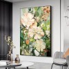 Enchanted Blooms abstract Floral Canvas – Hand-Painted Vertical Wall Art for Living Room