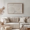 Ethereal Circles:abstract Circular Painting for Home Decor - Handmade Wabi-Sabi Modern Art for Living Room