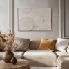 Ethereal Circles:abstract Circular Painting for Home Decor - Handmade Wabi-Sabi Modern Art for Living Room