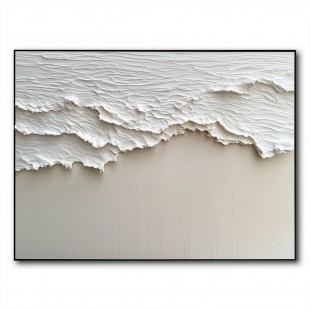 Ethereal Waves-Handcrafted abstract Coastal Textured Painting for Wabi sabi Interiors