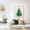 Evergreen Joy - Christmas tree Oil Painting, Festive Textured Canvas Wall Art