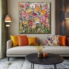 Floral Meadow Symphony-Colorful abstract Floral Canvas Painting for Modern Wall Decor