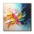 Floral Symphony-Colorful 3D Textured Floral Oil Painting with Gold Frame, Modern abstract Wall Art for Living Room & Bedroom Home Decoration
