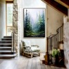 Forest Landscape Oil Painting - Large Nature Wall Art for Living Room