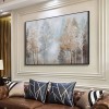 Forest-Misty abstract Forest Painting in Autumn Tones for Tranquil Interiors