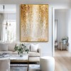 Gilded Cascade — 3D Textured Gold abstract Wall Art, Luxury Modern Canvas