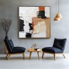 Golden Harmony:  Impasto abstract Oil Painting with Black, Brown & Beige Tones - Textured Wall Art, Luxury Decor for Modern Living Rooms