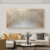 Golden Radiance – Luxury Gold Textured abstract Canvas Wall Art (Horizontal)