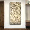 Golden Veil-Textured Gold abstract Oil Painting | Vertical Luxury Canvas Art