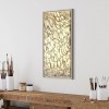 Golden Veil-Textured Gold abstract Oil Painting | Vertical Luxury Canvas Art