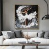 Grace in Motion: Ballet Triptych,3 - Panel abstract Dancer & Water Splash Triptych Art