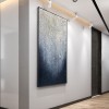 Heaven Sky-Minimalist abstract Oil Painting with Soft Cascading Texture