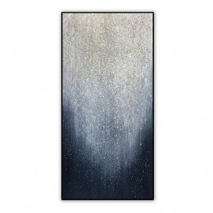 Heaven Sky-Minimalist abstract Oil Painting with Soft Cascading Texture