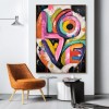 Love in Motion – Hand-Painted Textured abstract Wall Art with Bold Color for Modern Home Decor