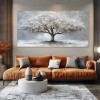 Luminous Haven – Textured abstract tree Oil Painting