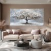 Luminous Haven – Textured abstract tree Oil Painting