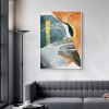 Marbled-Contemporary Geometric Wall Art - Minimalist Home Decor Painting