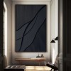 Midnight Waves-Black Minimalist abstract Painting for Contemporary Home Decor