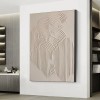 Minimalist White Relief Painting-Wabi sabi Textured abstract Wall Art for Modern Decor