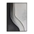 Monochrome Flow Texture Art-Framed 3D Textured Black White abstract Wall Art - Minimalist Curved Line Decor