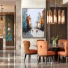 Morning Avenue – Hand-Painted abstract City Street Oil Painting on Canvas