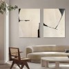 Neutral Elegance: Dual abstract Canvas