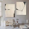 Neutral Elegance: Dual abstract Canvas