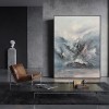 North Pole-Blue & White abstract Oil Painting Inspired by Arctic Landscapes