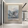 North Pole-Blue & White abstract Oil Painting Inspired by Arctic Landscapes