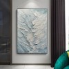 Ocean Drift-Vertical Textured Coastal Oil Painting for Modern Interiors