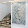 Ocean Drift-Vertical Textured Coastal Oil Painting for Modern Interiors