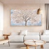 Old Day Dreams-Blooming tree Oil Painting, Floral Landscape Wall Art for Home Decor